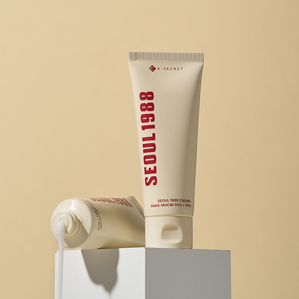 K-SECRET SEOUL 1988 CREAM : SNAIL MUCIN 93% + RICE 100 ML