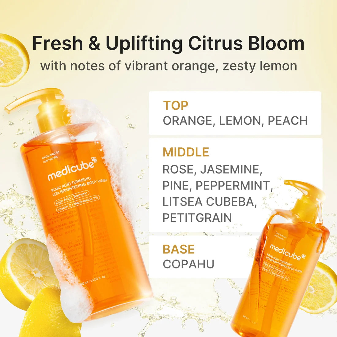 MEDICUBE KOJIC ACID TURMERIC BRIGHTENING BODY WASH 400ML