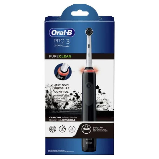 ORAL-B BROSSE À DENTS ÉLECTRIQUE RECHARGEABLE PRO 3 3000 (360°) PURE CLEAN