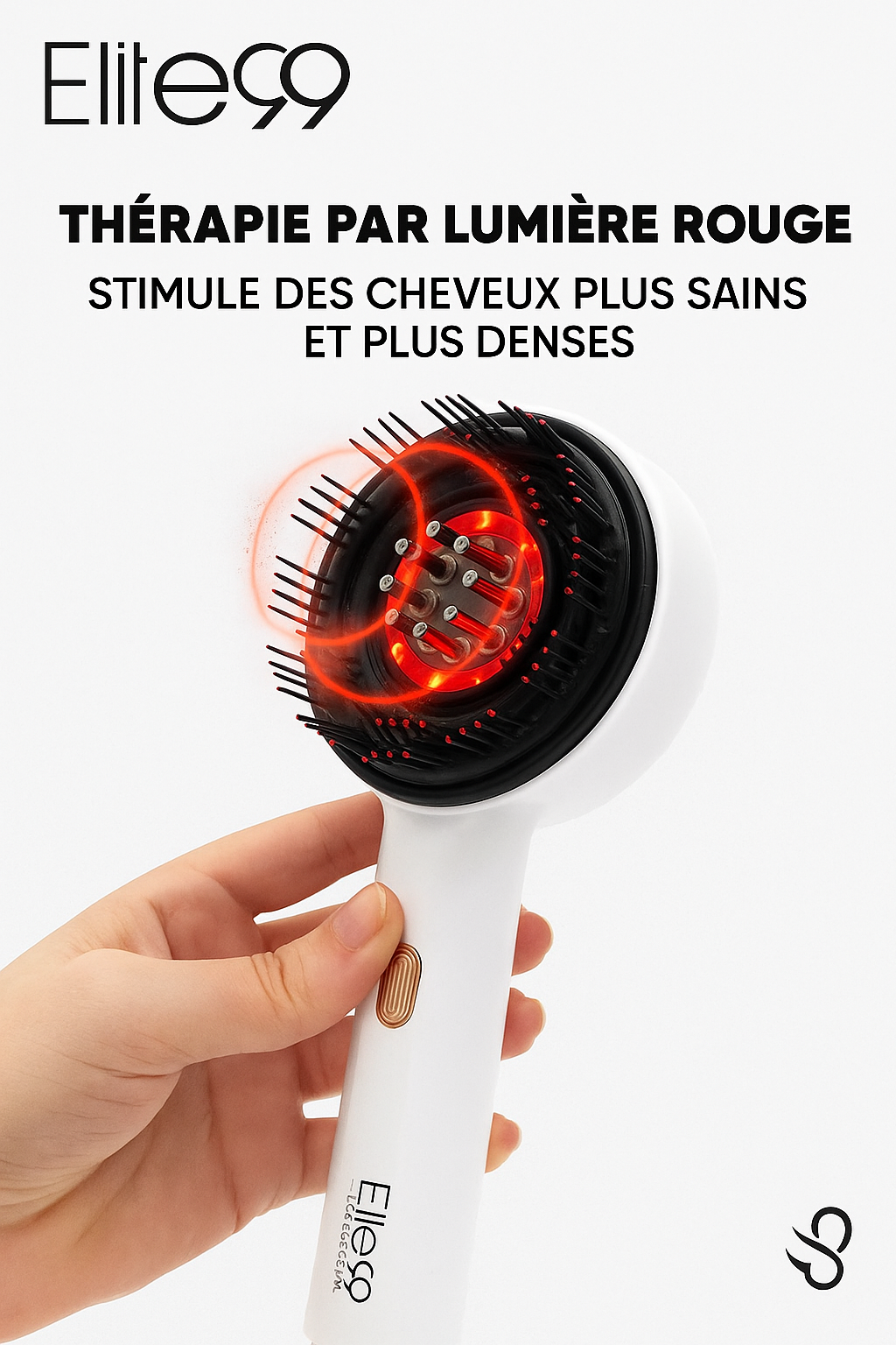 ELITE99 MASSEUR DE CUIRE CHEVELU ,LUMIÈRE INFRAROUGE ET APPLICATEUR D'HUILES RECHARGEABLE GRANDE CAPACITE DE BATTERIE