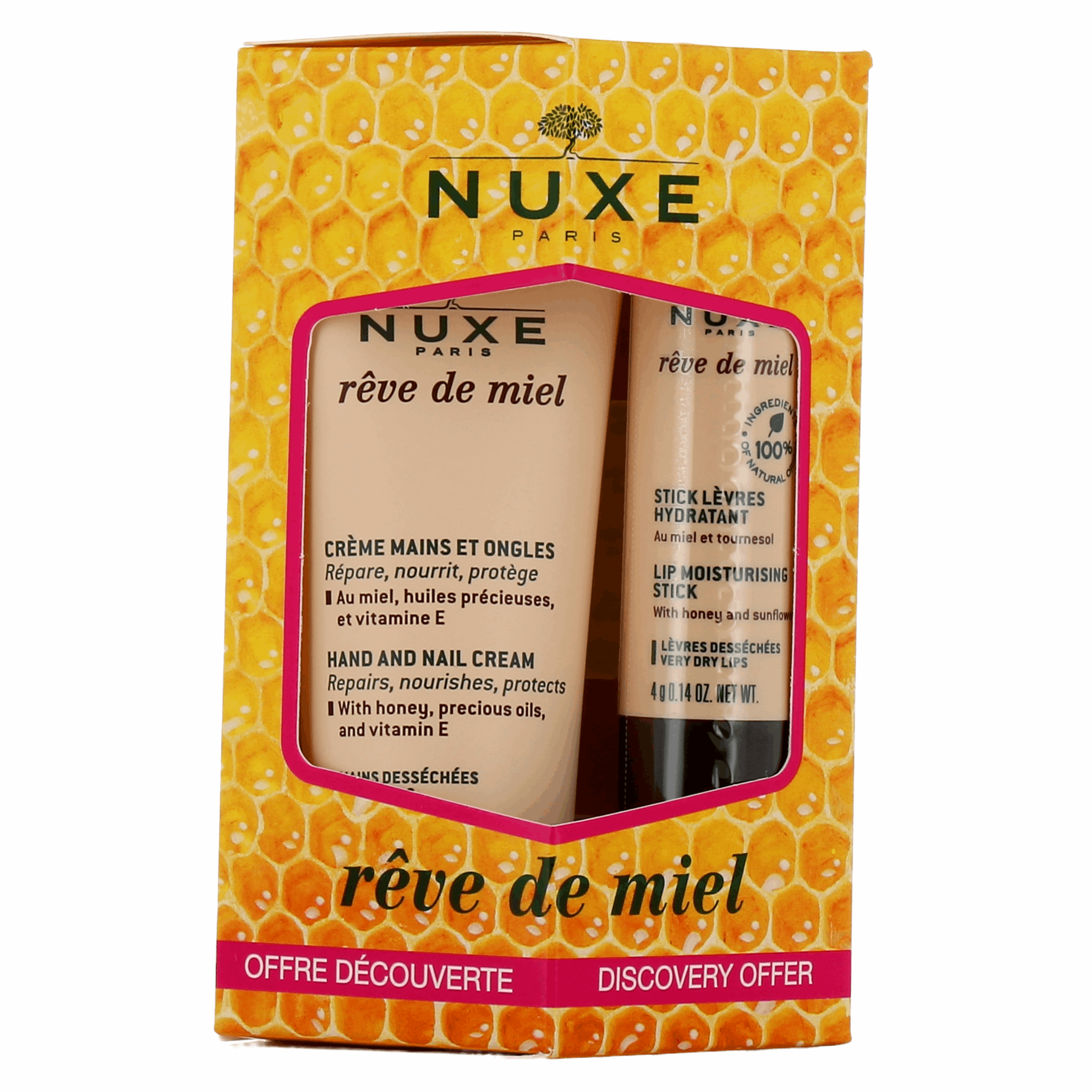 KIT NUXE RÊVE DE MIEL CRÈME MAINS ET ONGLES + STICK LÈVRES HYDRATANT - Premium from DION - Just DA 1500! Shop now at DION