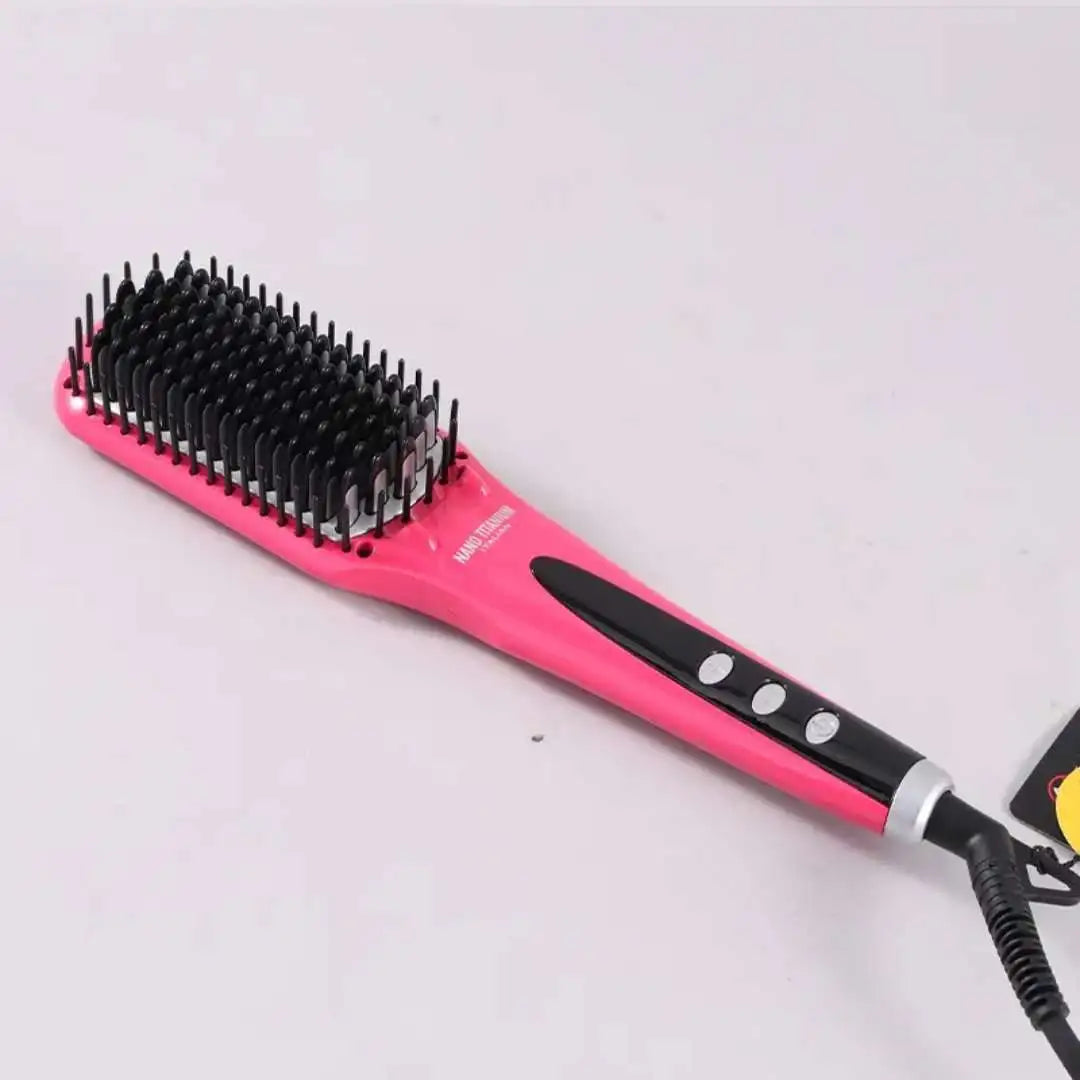 PACK 3 EN 1 LISSEUR BROSSE BOUCLEUR ROSE 3955W ENZO