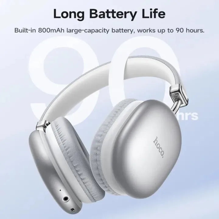 HOCO CASQUE BLUETOOTH W35 MAX 90H (SLVER)
