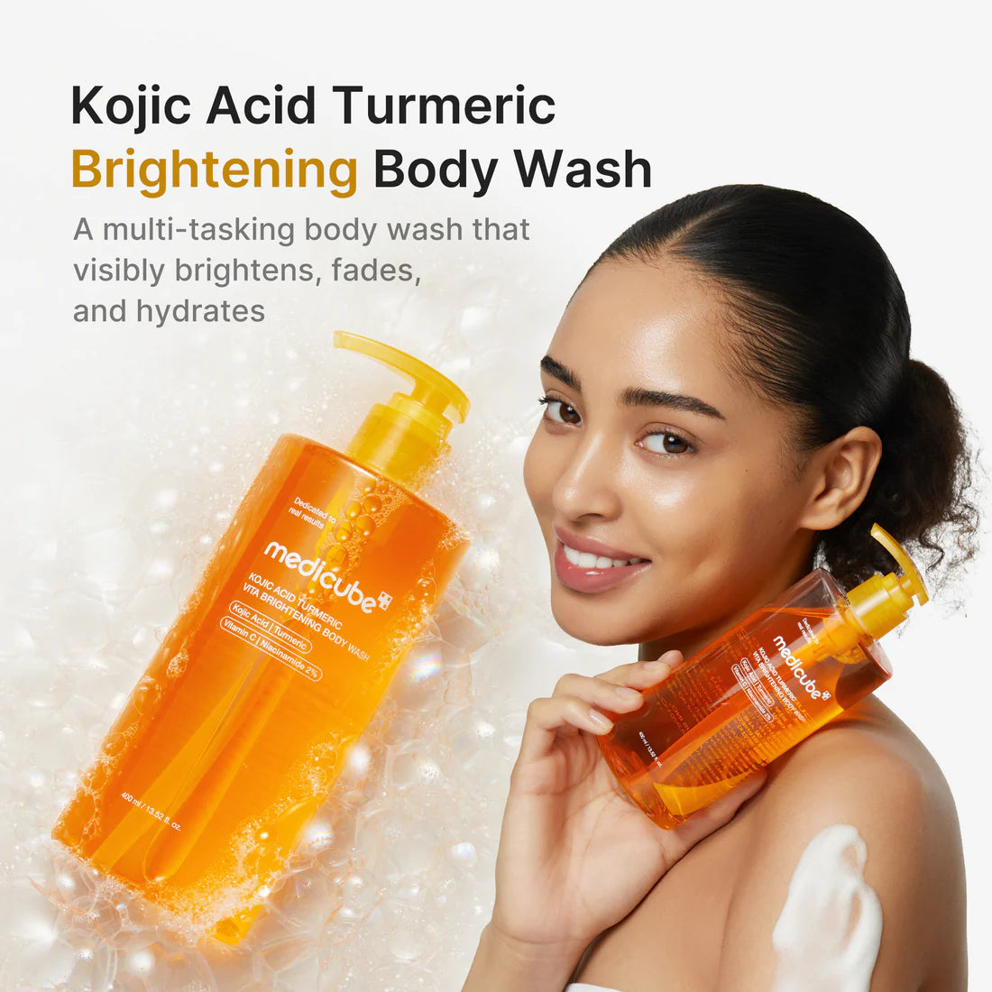 MEDICUBE KOJIC ACID TURMERIC BRIGHTENING BODY WASH 400ML