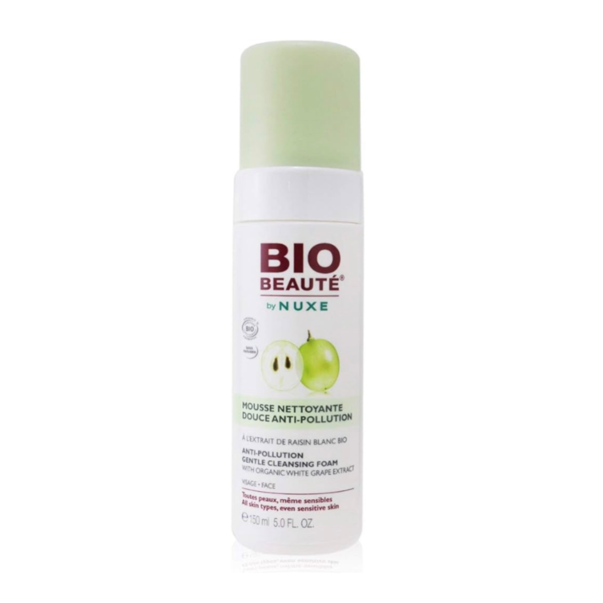 NUXE BIO MOUSSE NETTOYANTE DÉMAQUILLANTE ANTI POLLUTION 150ML