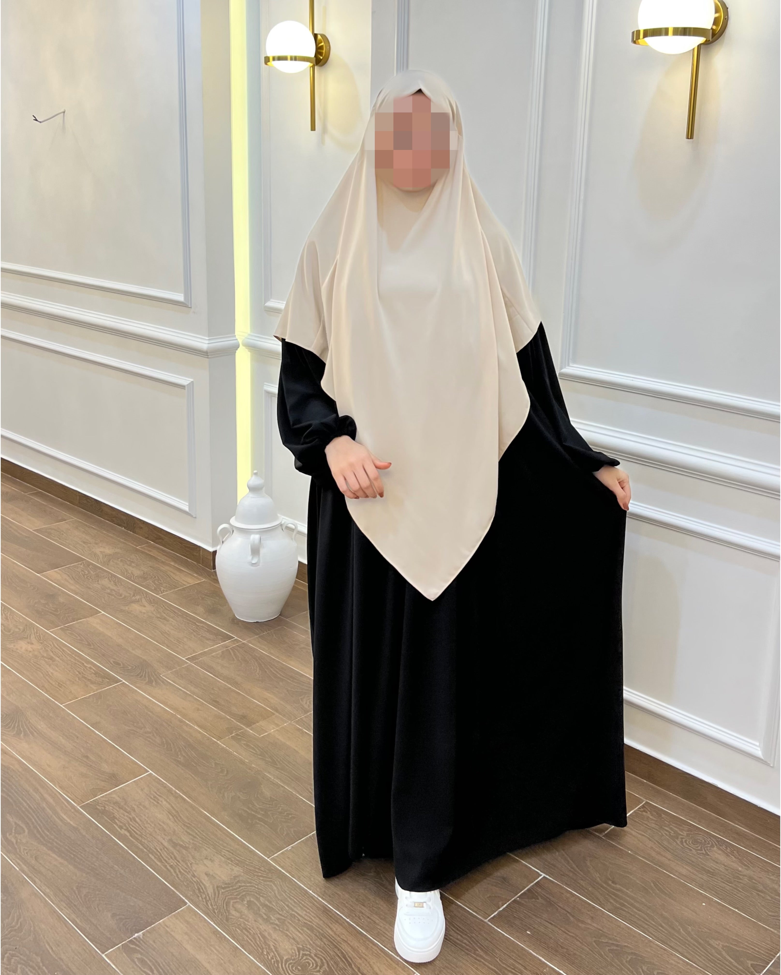 HIJAB CHAR3I TRÈS CONFORTABLE EN NOIR