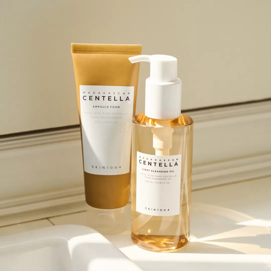 MADAGASCAR CENTELLA DOUBLE CLEANSER DUO (LIGHT CLANSING OIL + AMPOULE FOAM)