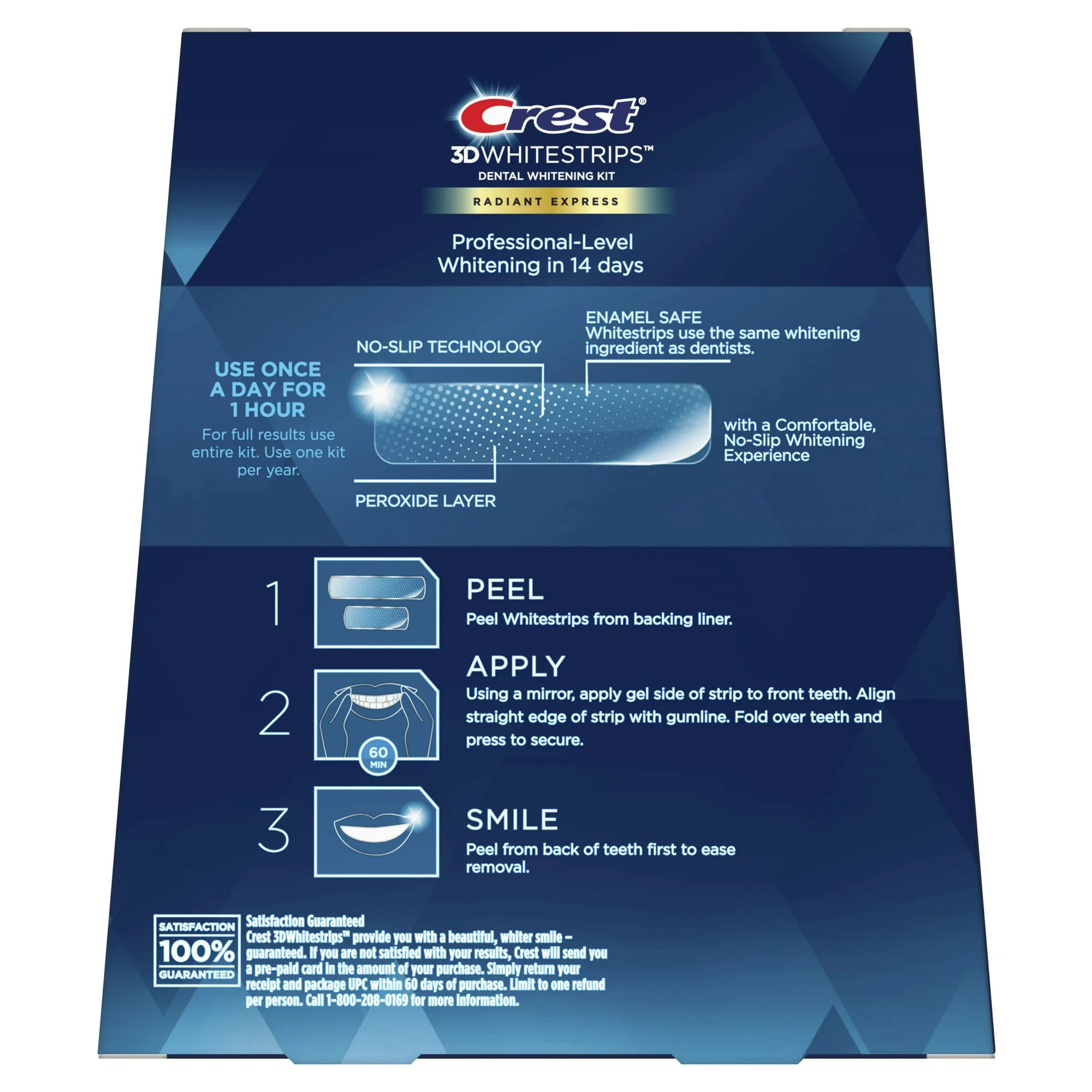 BANDES CREST 3D WHITE PROFESSIONAL EFFECTS WHITESTRIPS LEVELS 18 WHITER - 40 PATCHS 20 TREATMENTS