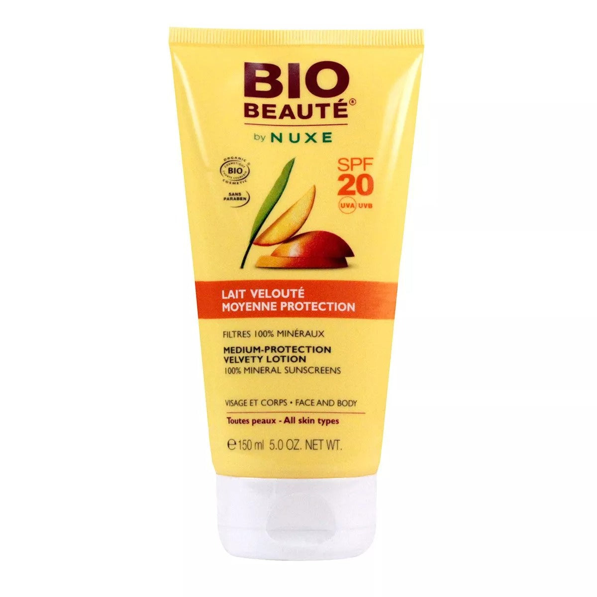 NUXE BIO BEAUTÉ LAIT VELOUTÉ MOYENNE PROTECTION SPF20 150ML