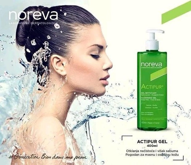 GEL DERMO-NETTOYANT VISAGE ET CORPS NOREVA ACTIPUR ( PEAUX À IMPERFECTIONS ) NETTOIE – PURIFIE – APAISE 400 ML