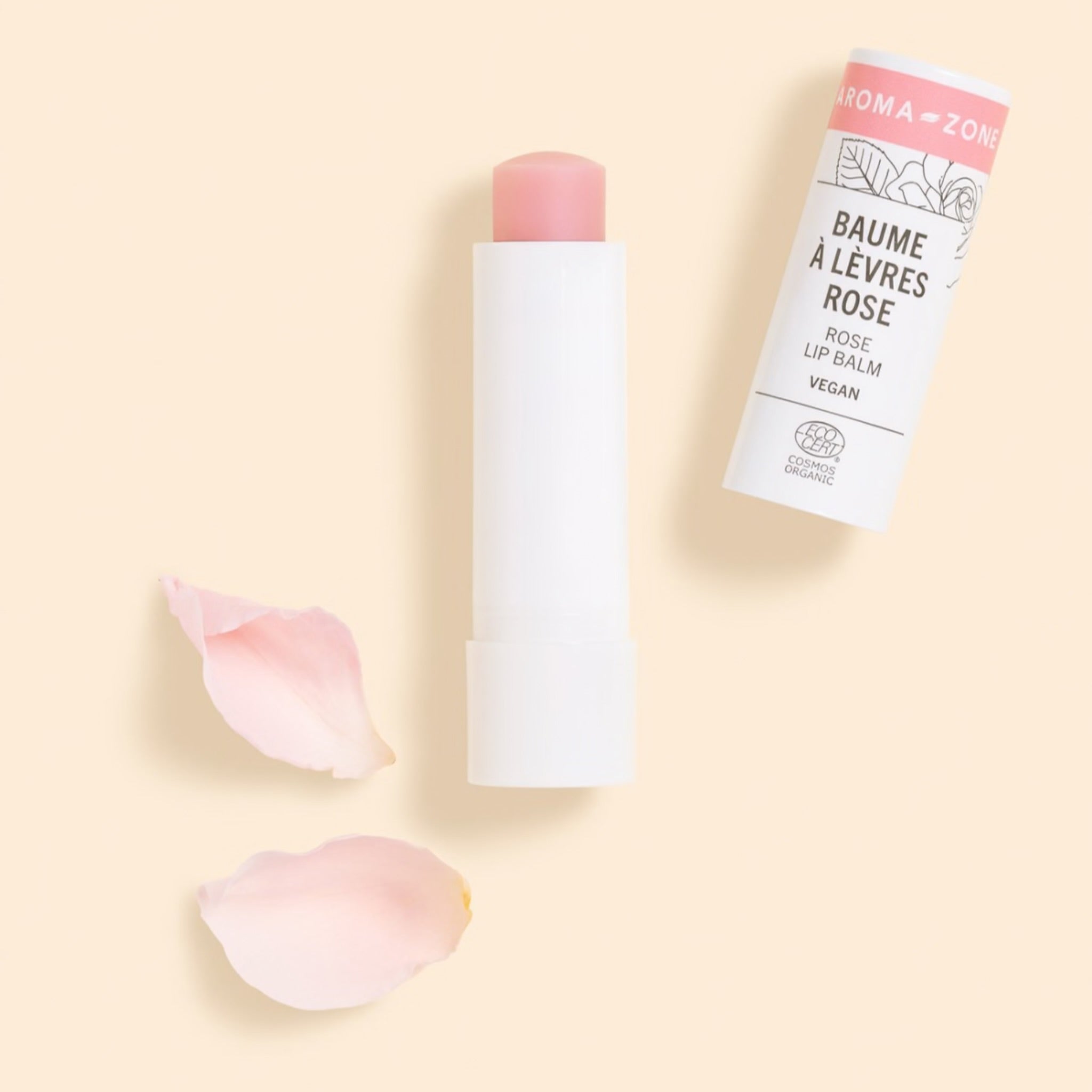 AROMA ZONE BAUME À LEVRES BIO VEGAN ROSE