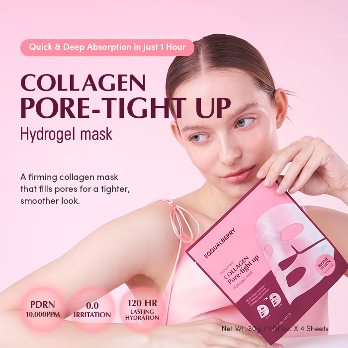 EQQUALBERRY COLLAGEN PORE-TIGHT UP HYDROGEL MASK