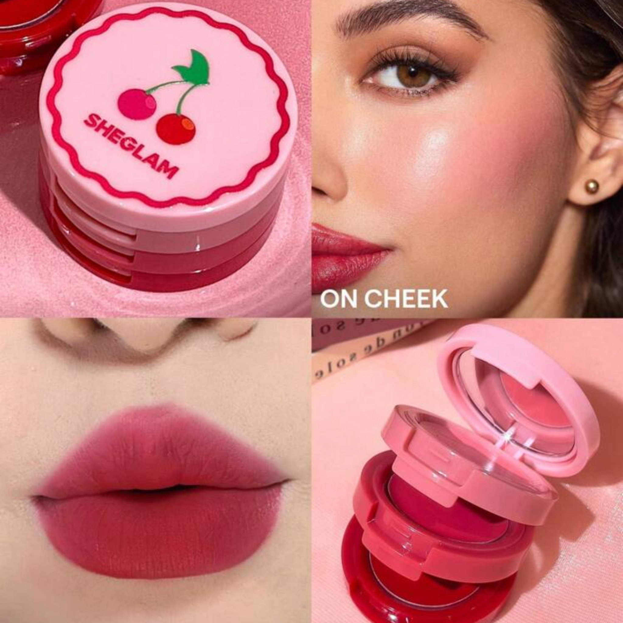 SHEGLAM VERY CHERRY CHEEK AND LIP CREAM 3 IN 1