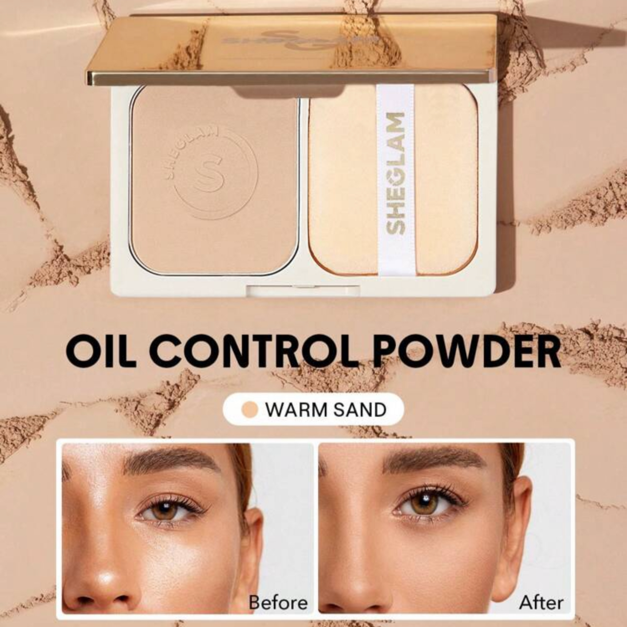 SHEGLAM POUDRE ANTI HUILE VELOUR WARM SAND