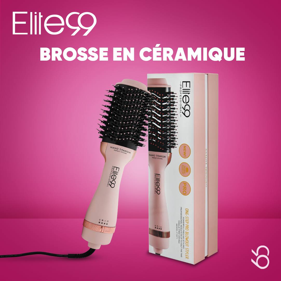 BROSSE SOUFFLANTE EN CERAMIC TRÈS PUISSANTE -PRO 1500W ELITE99- (ROSE Gold)