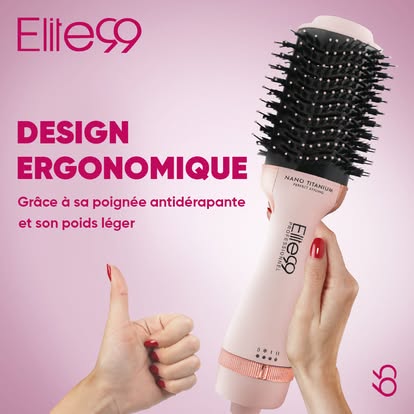 BROSSE SOUFFLANTE EN CERAMIC TRÈS PUISSANTE -PRO 1500W ELITE99- (ROSE Gold)