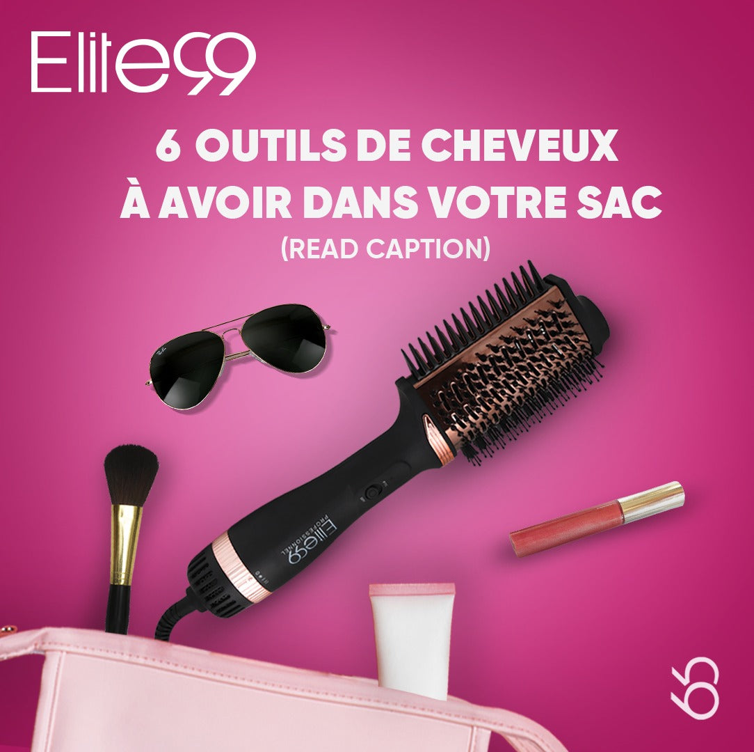 BROSSE SOUFFLANTE & LISSANTE 2EN1 EN CERAMIC TRÈS PUISSANTE -PRO 1500W ELITE99- (NOIR Gold)