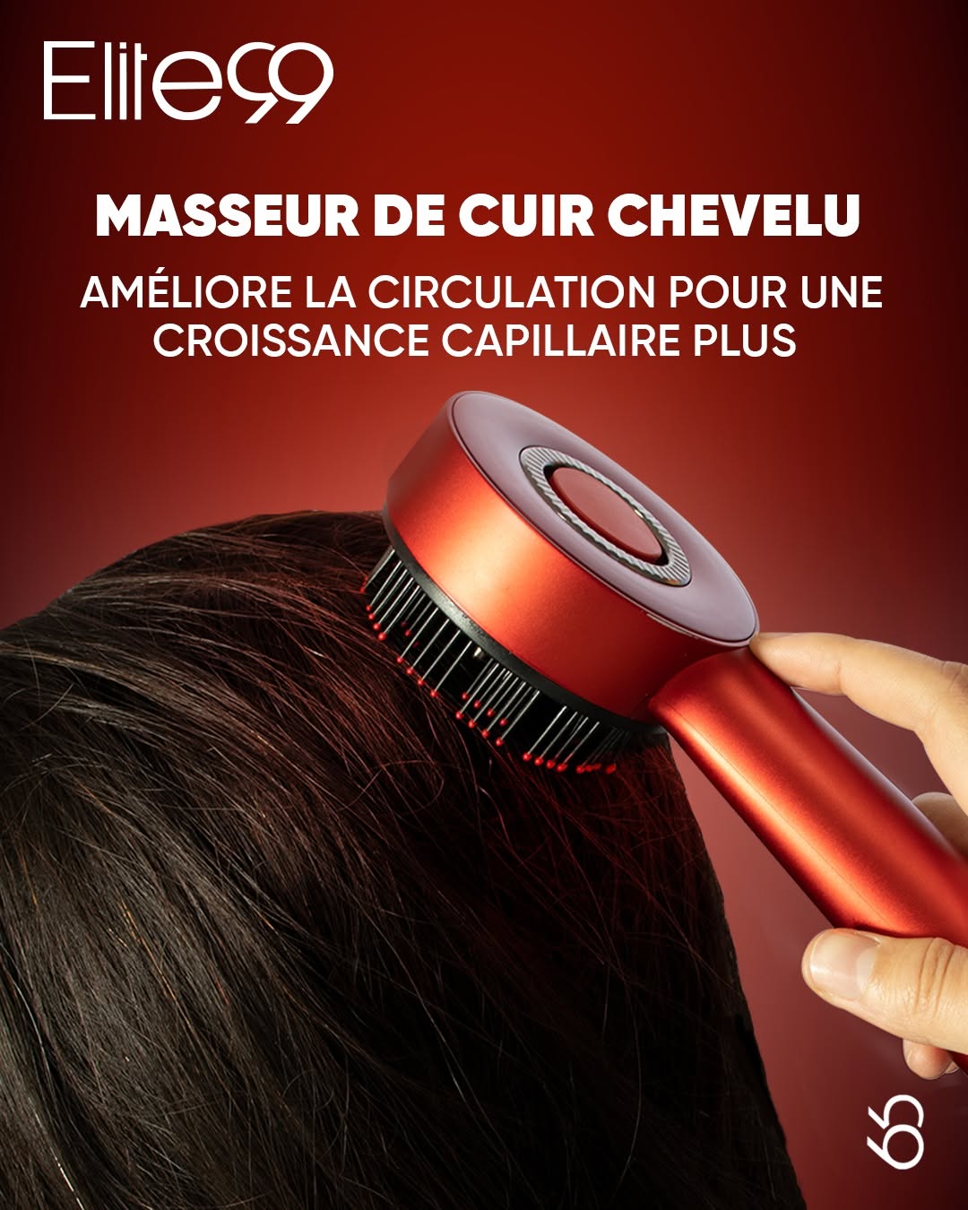 ELITE99 MASSEUR DE CUIRE CHEVELU ,LUMIÈRE INFRAROUGE ET APPLICATEUR D'HUILES RECHARGEABLE GRANDE CAPACITE DE BATTERIE