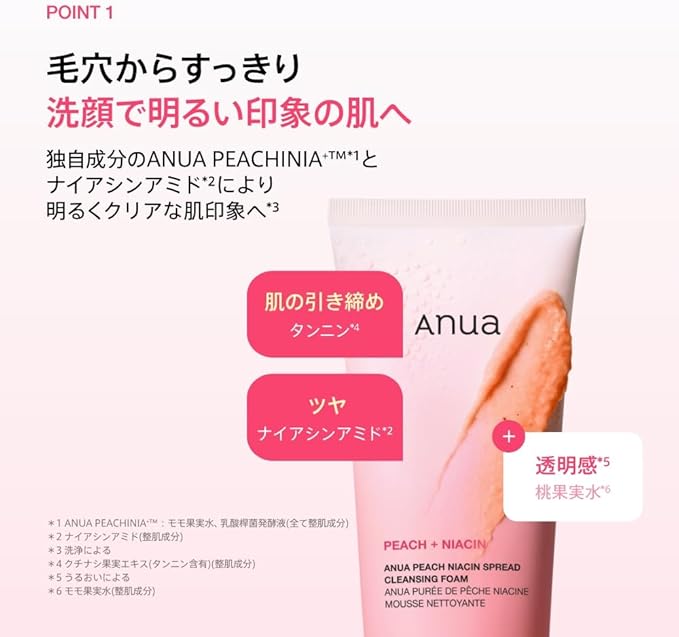 ANUA PEACH NIACIN SPREAD CLEANSING FOAM 150ML