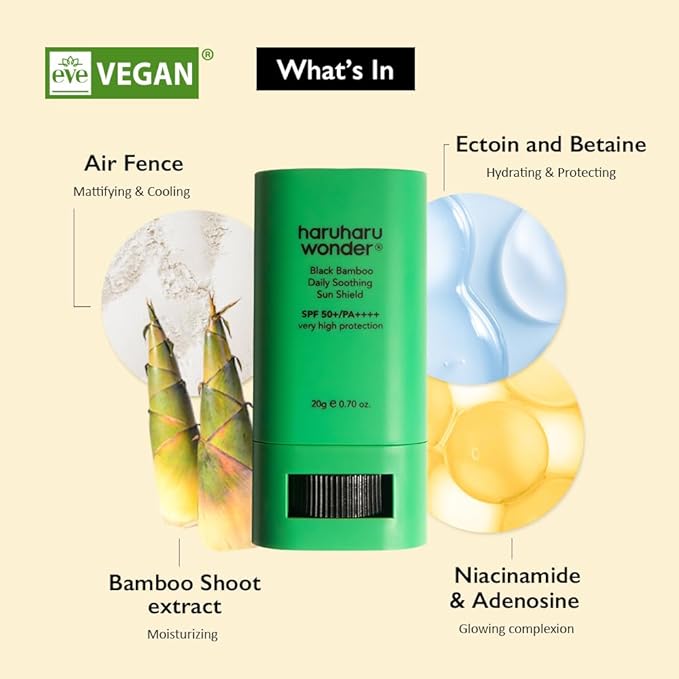 HARUHARU WONDER BLACK BAMBOO DAILY SOOTHING SUN SHIELD SPF50+ PA++++