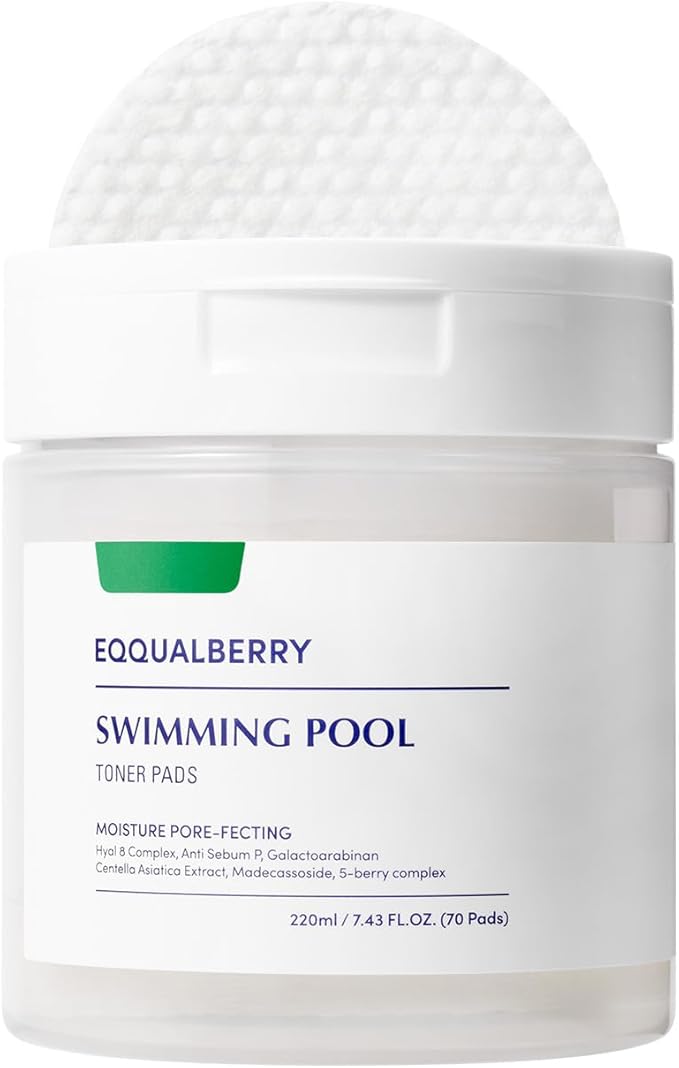 EQQUALBERRY SWIMMING POOL TONER PADS 220ML 70 PADS