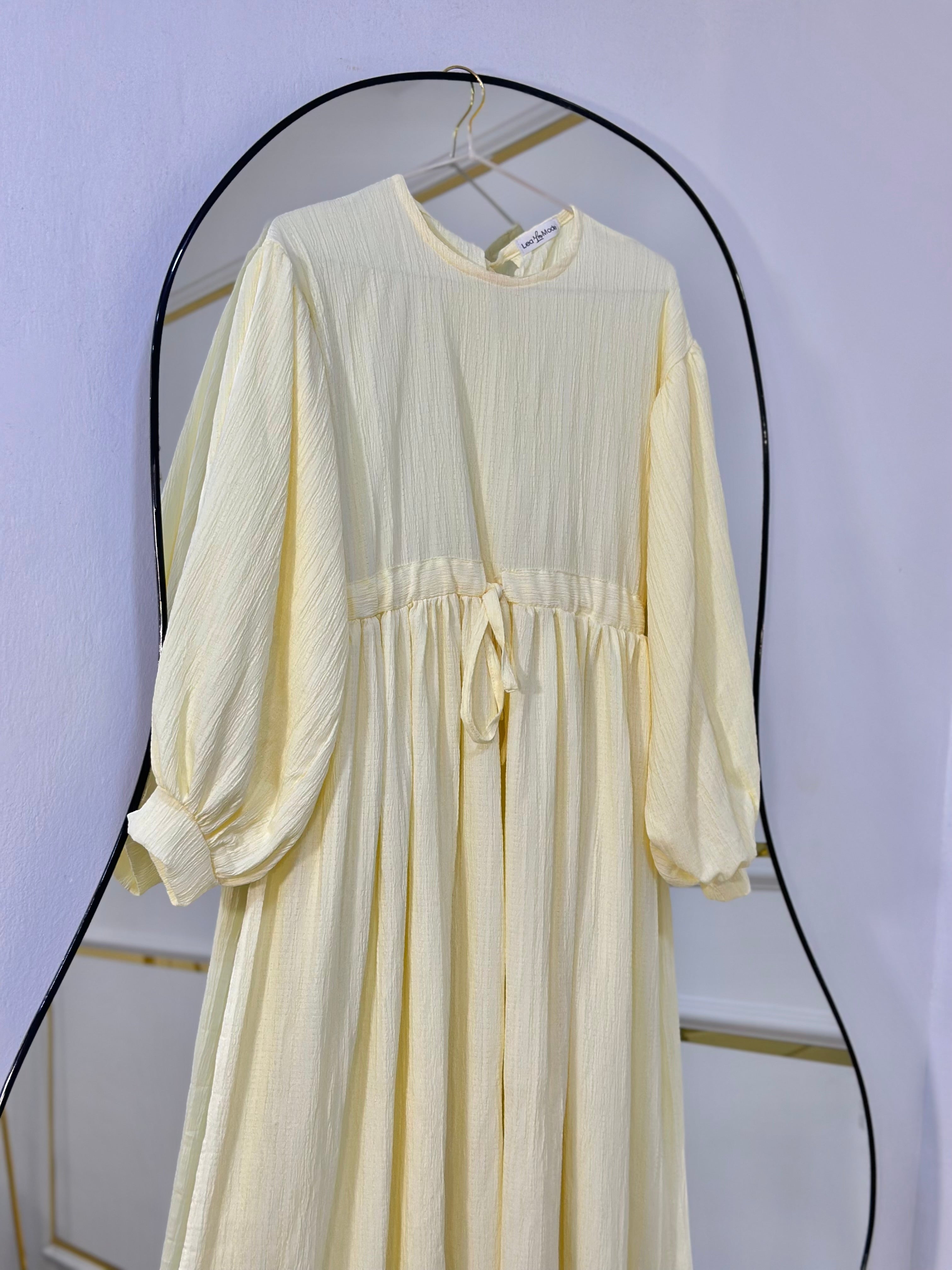 ROBE ISTANBUL COULEUR JAUNE PASTEL