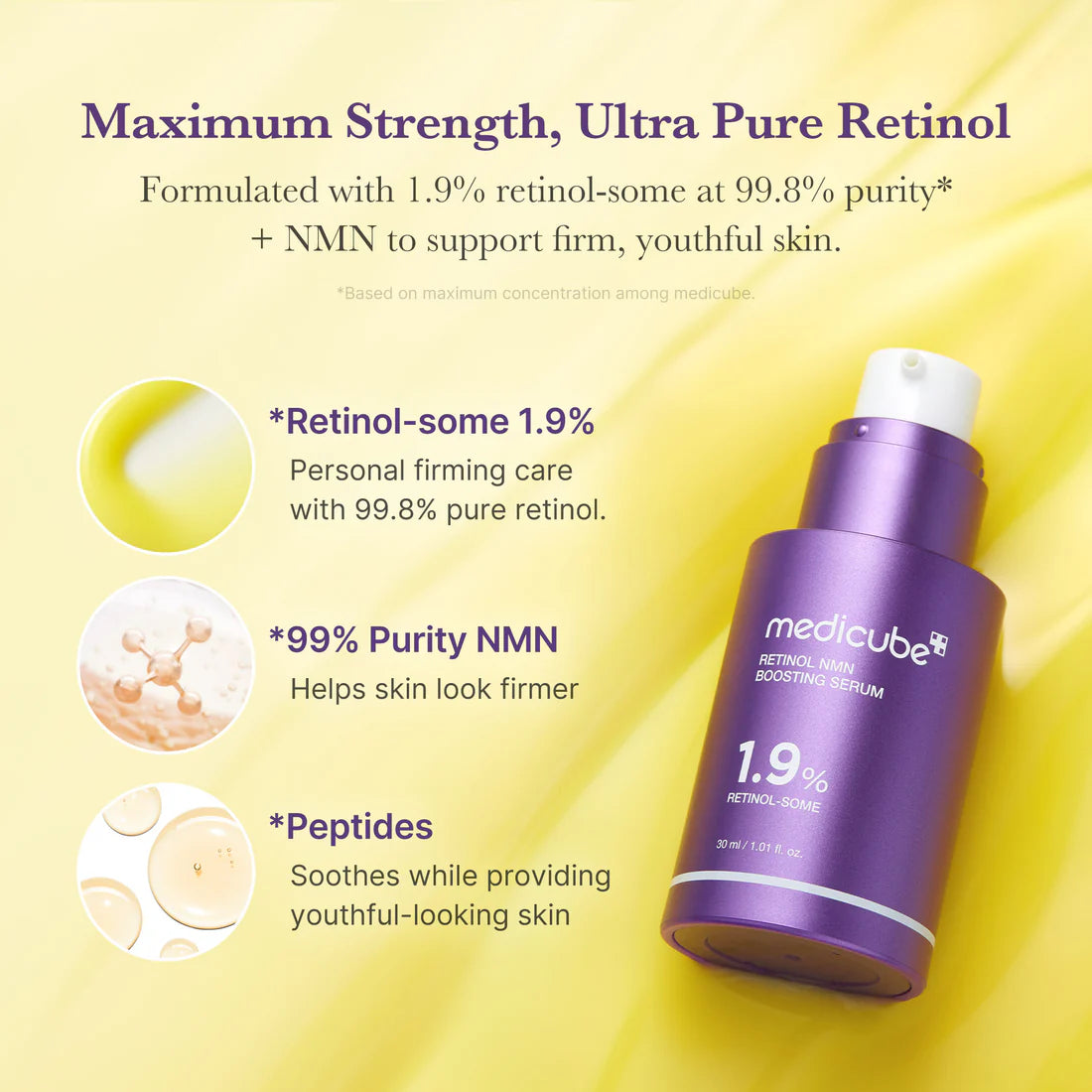 MEDICUBE RETINOL NMN BOOSTING SERUM 1.9% 30 ML