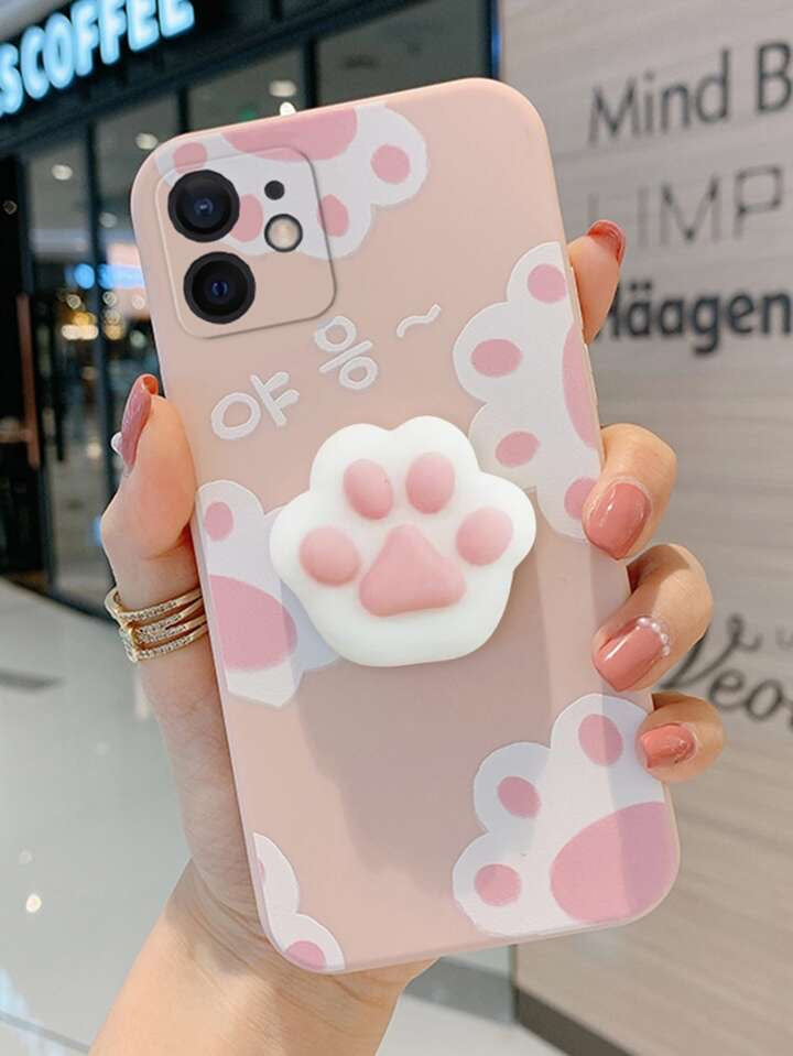 COQUE MOTIF PATTE DE CHAT ANTI STRESS