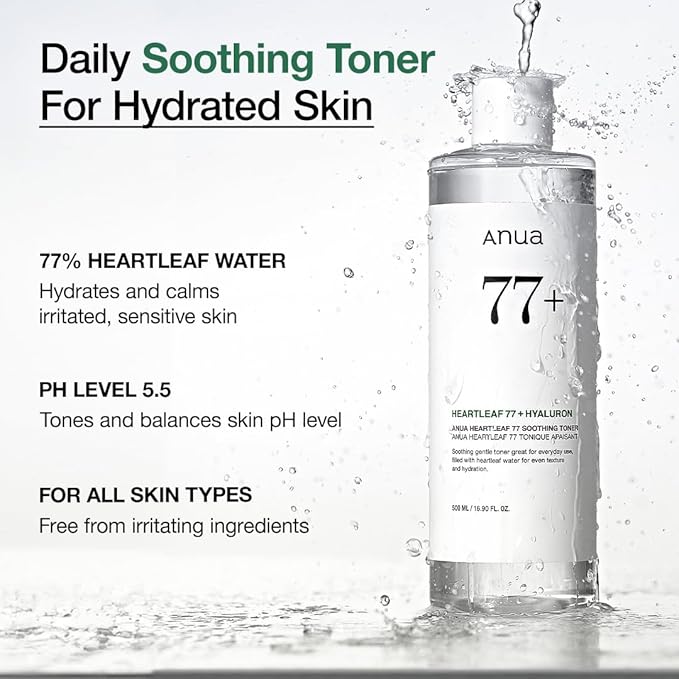 ANUA HEARTLEAF 77% SOOTHING TONER 250 ML