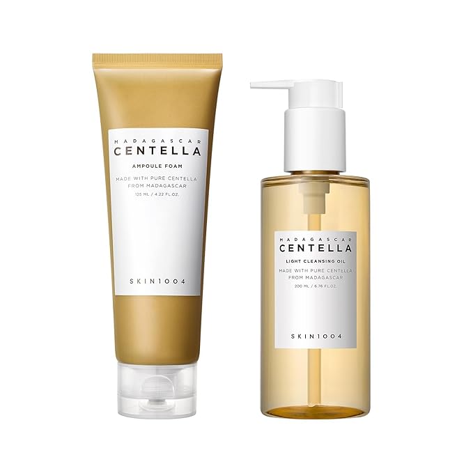 MADAGASCAR CENTELLA DOUBLE CLEANSER DUO (LIGHT CLANSING OIL + AMPOULE FOAM)