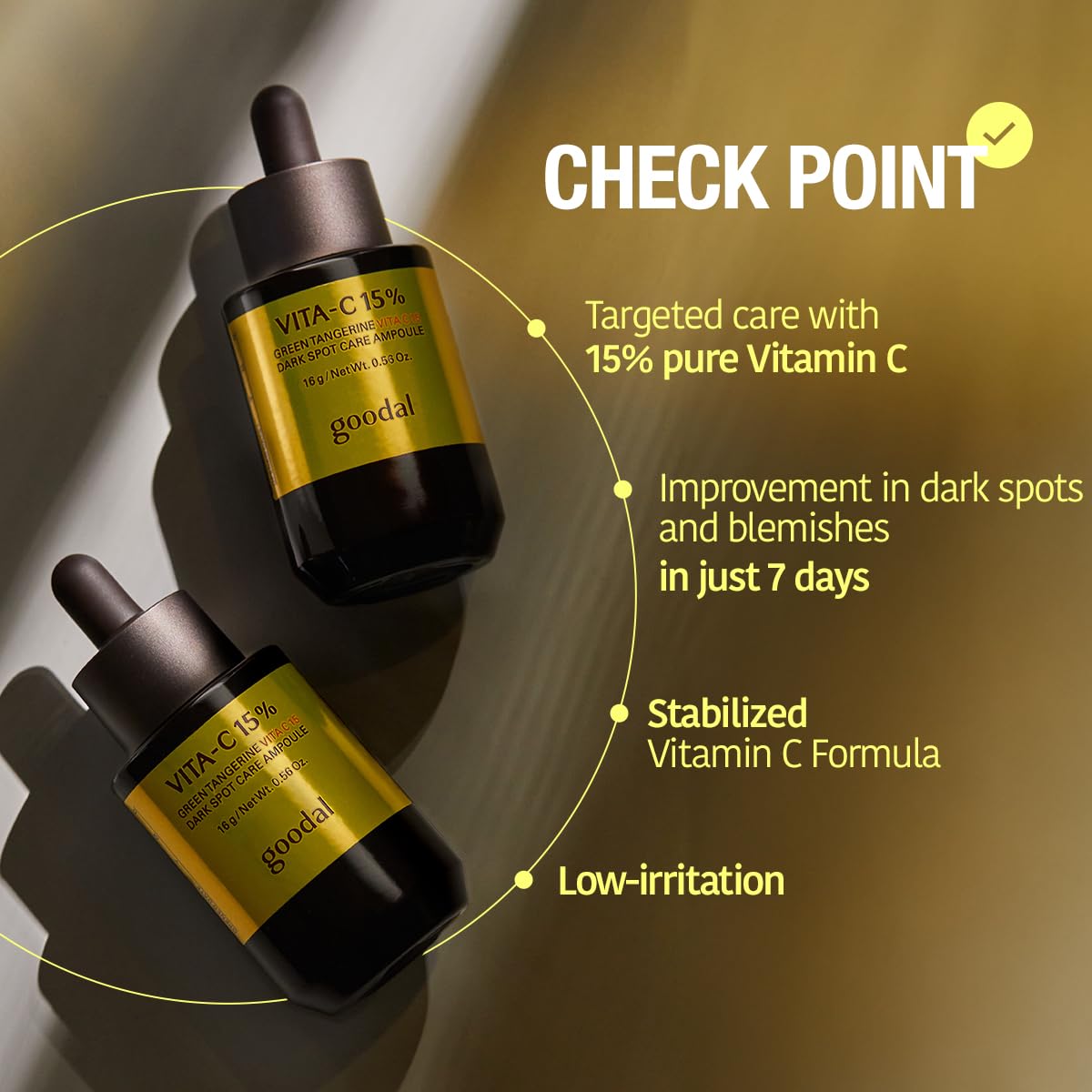 GOODAL GREEN TANGERINE VITA C 15% DARK SPOT CARE AMPOULE 16G