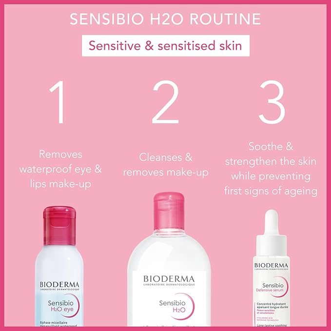 BIODERMA SENSIBIO H2O PEAU SENSIBLE - VISAGE ET YEUX 500ML