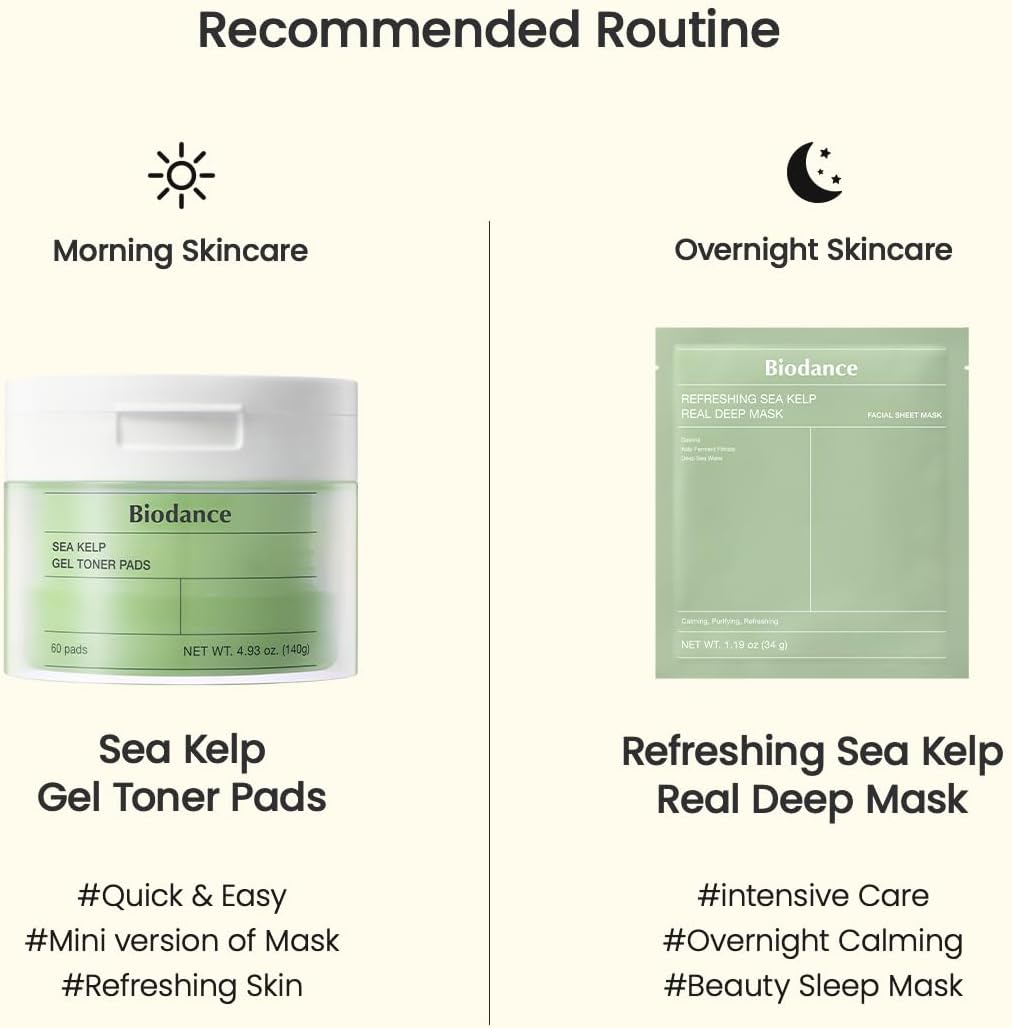 BIODANCE SEA KELP GEL TONER PAD 60 SHEETS
