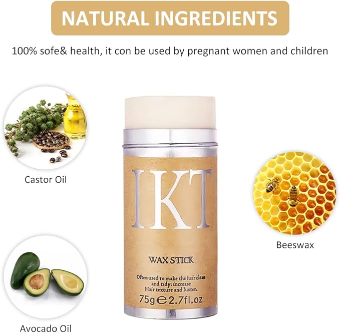 IKT WAX STICK BÂTON DE CIRE COIFFANTE CHEVEUX CASSÉS 75 G