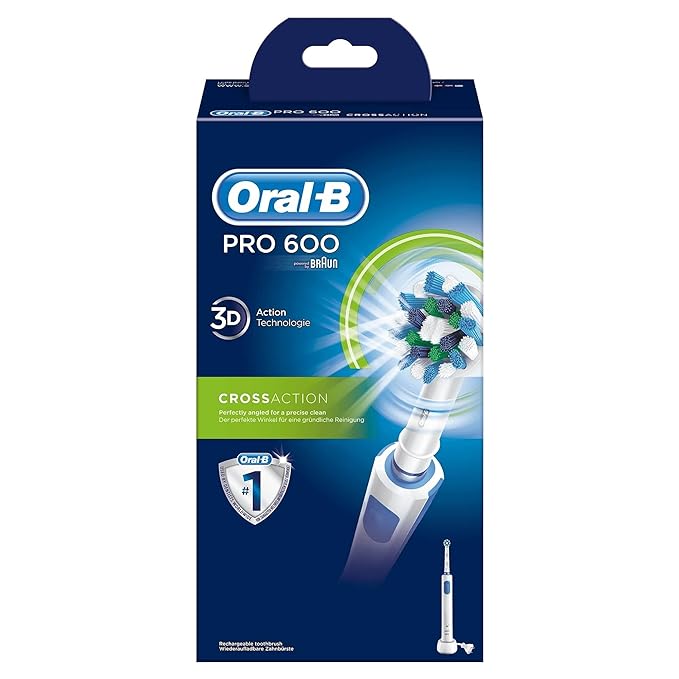 ORAL-B BROSSE À DENTS ÉLECTRIQUE RECHARGEABLE PRO 600 CROSSACTION TOOTHBRUSH
