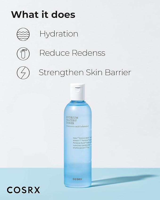 COSRX HYDRIUM WATERY TONER HYDRATANT À L’ACIDE HYALURONIQUE ET AU PANTHÉNOL 150ML