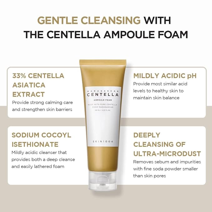 MADAGASCAR CENTELLA DOUBLE CLEANSER DUO (LIGHT CLANSING OIL + AMPOULE FOAM)
