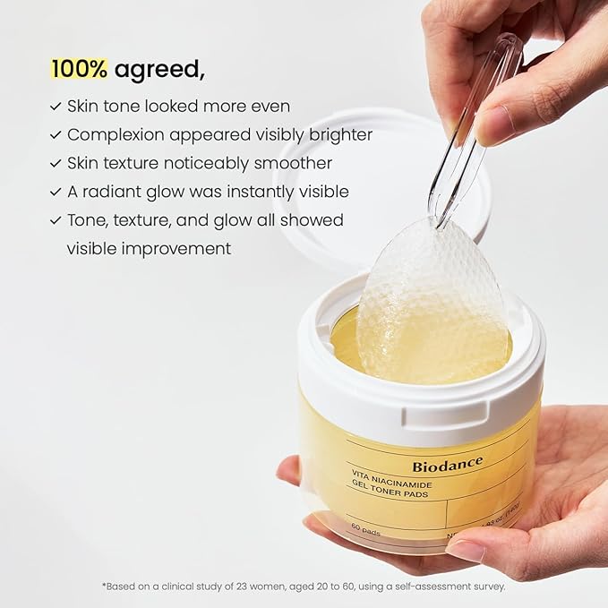 BIODANCE VITA NIACINAMIDE GEL TONER PAD 60 SHEETS