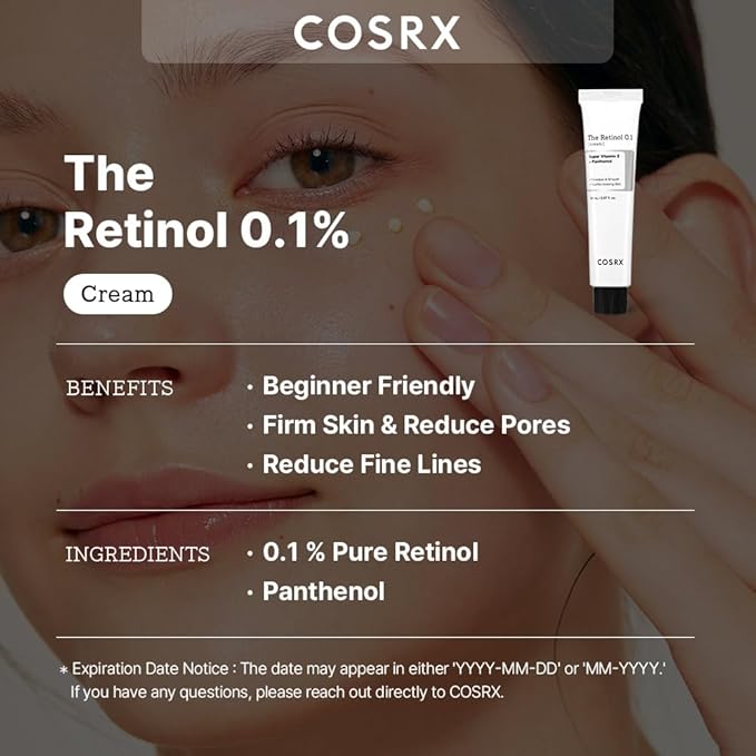 COSRX CRÈME THE RETINOL 0,1 CRÈME ANTI-ÂGE 20 G