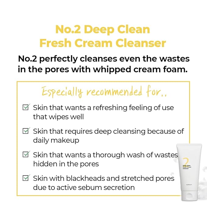 NUMBUZIN NO.2 DEEP CLEAN FRESH CREAM CLEANSER 120ML