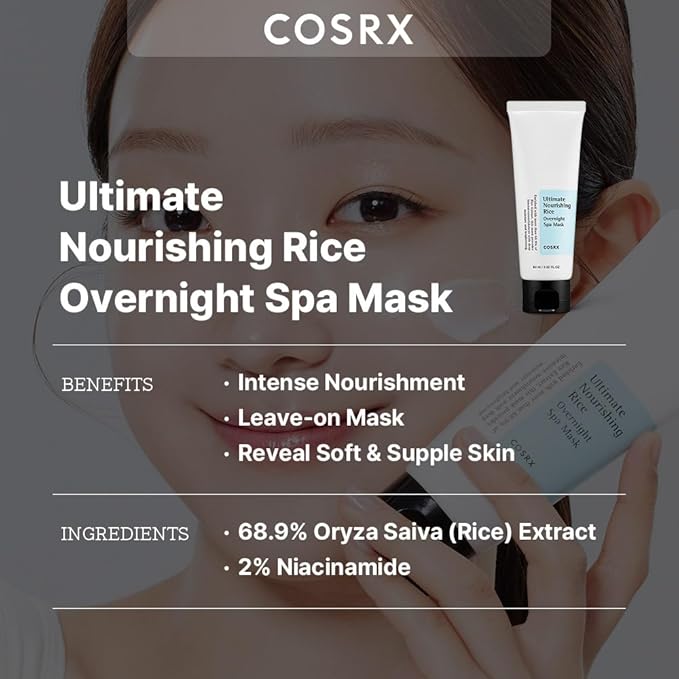 COSRX ULTIMATE NOURISHING RICE OVERNIGHT SPA MASQUE ( ECLAIRCISSANT ) 60ML