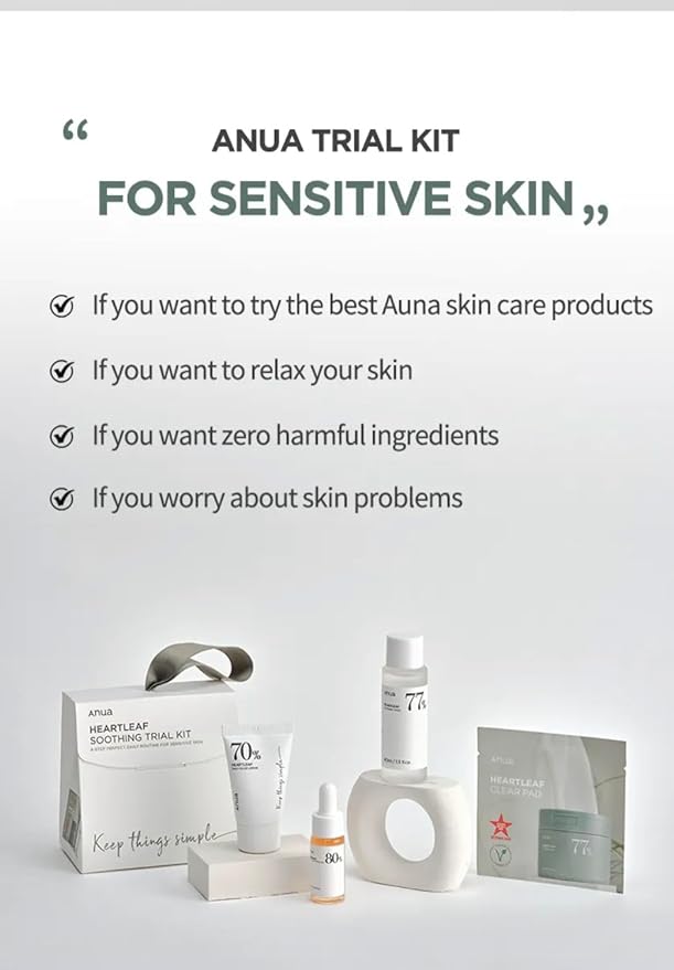 ANUA HEARTLEAF SOOTHING TRIAL KIT 4 PCS