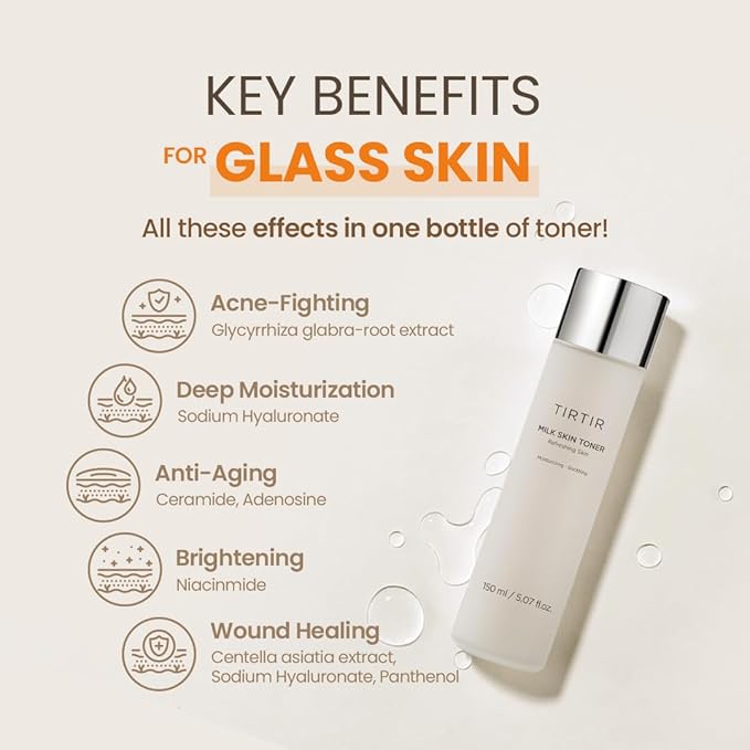 TIRTIR MILK SKIN TONER, MOISTURISING, SOOTHING, 150ML