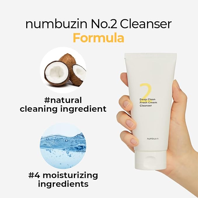 NUMBUZIN NO.2 DEEP CLEAN FRESH CREAM CLEANSER 120ML