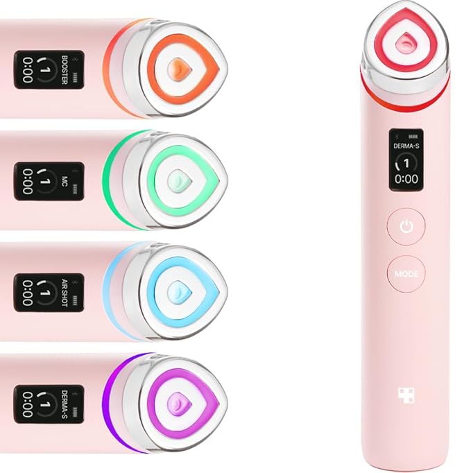 MEDICUBE AGE-R BOOSTER PRO PINK 6-IN-1 REAL GLASS GLOW BEAUTY MASSAGER
