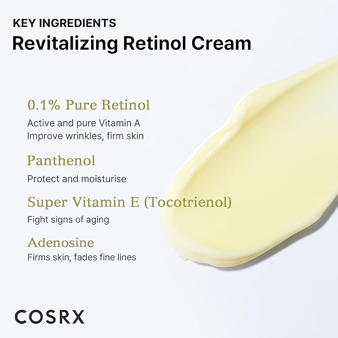 COSRX CRÈME THE RETINOL 0,1 CRÈME ANTI-ÂGE 20 G
