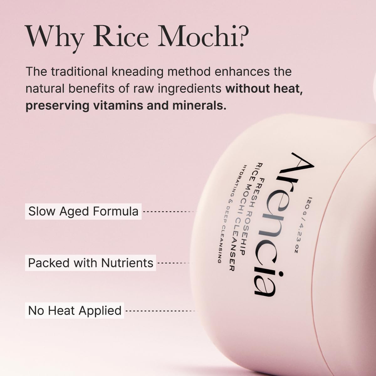 ARENCIA FRESH ROSEHIP RICE MOCHI CLEANSER 120G
