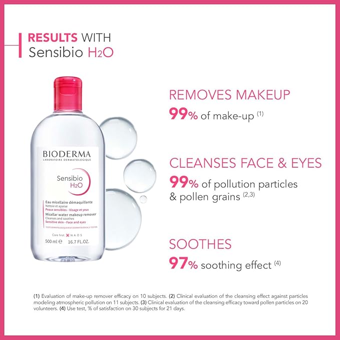 BIODERMA SENSIBIO H2O PEAU SENSIBLE - VISAGE ET YEUX 500ML