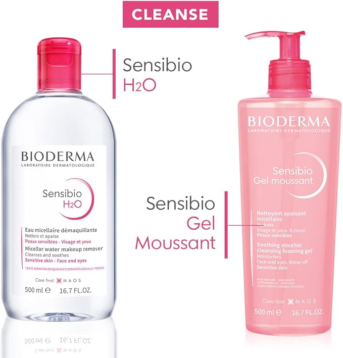 BIODERMA SENSIBIO H2O PEAU SENSIBLE - VISAGE ET YEUX 500ML