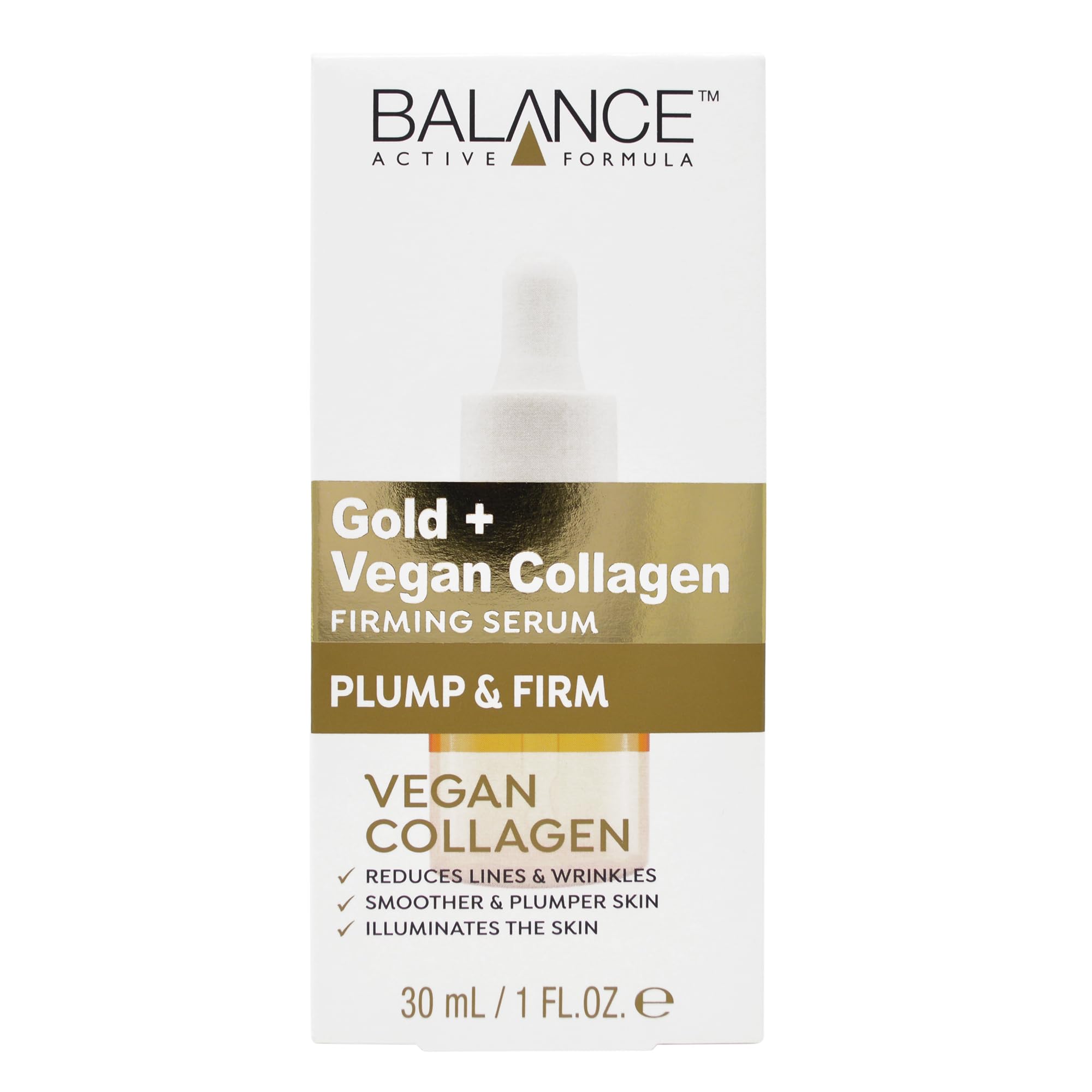 BALANCE ACTIVE FORMULA GOLD + VEGAN COLLAGEN PLUMP & FIRMING SERUM 30ML